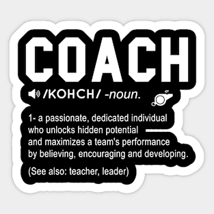 Coach Appreciation Coach Definition, Gift For Coach Sticker